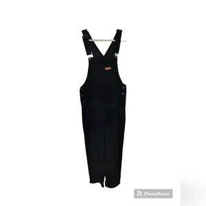Empyre Loose Fit Black Corduroy Overalls